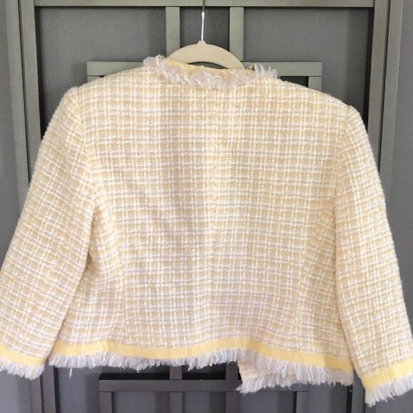 Chadwick's yellow cropped jacket plaid size 2p - Picture 4 of 4